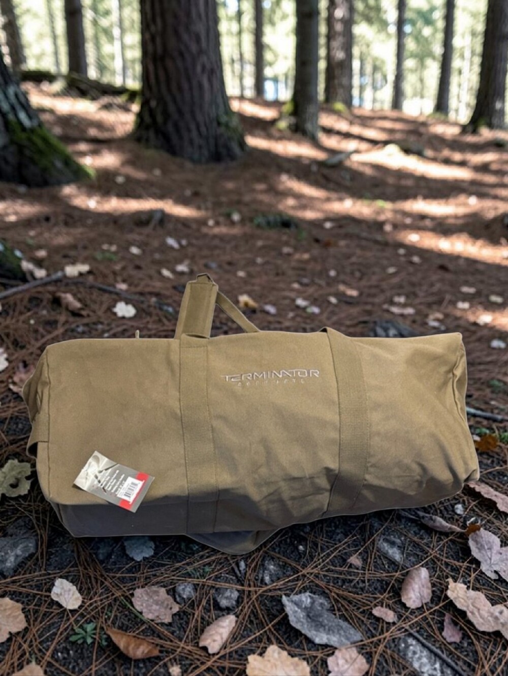 Men's Rothco Terminator Movie Themed Olive Green Canvas Duffel /Backpack Bag NWT